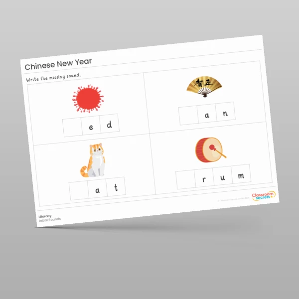 An image of the Chinese New Year Literacy Activities Resource