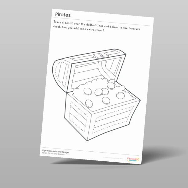 An image of the Pirates I Can Draw and Colour Resource