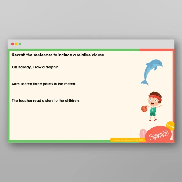 An image of the Consolidating Redrafting - Sentences Teaching PPT Resource
