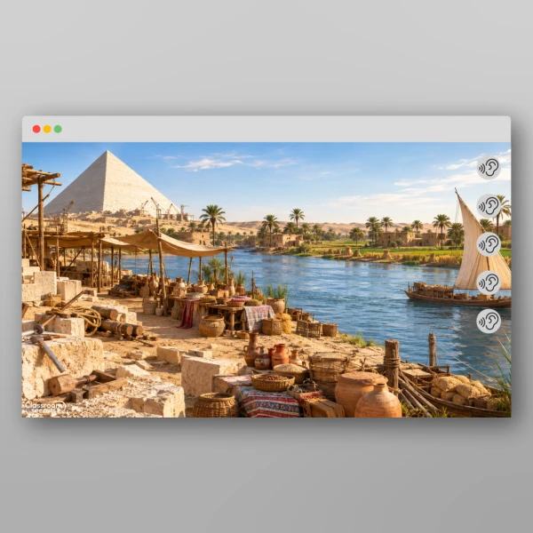 An image of the Time Travel Adventure - The Ancient Egyptians Soundscape Resource