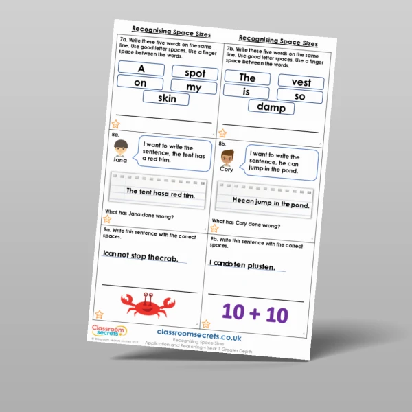 An image of the Recognising Space Sizes Application and Reasoning Resource