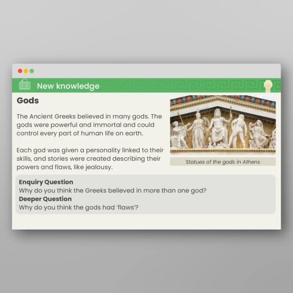 An image of the Lesson 3: What Did the Ancient Greeks Believe in? PPT Resource