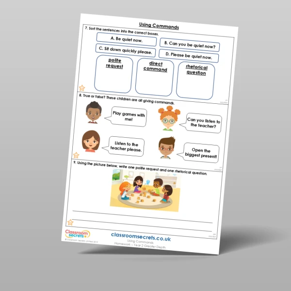 An image of the Using Commands Homework Resource