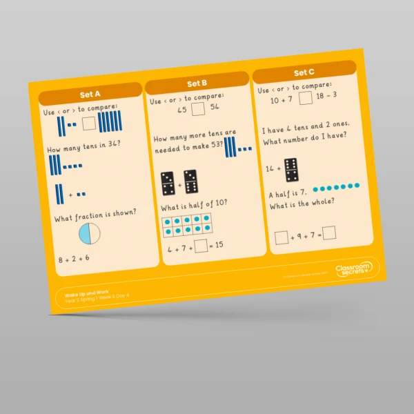 An image of the Spring 1 Week 6 Wake Up and Work Resource