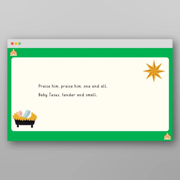 An image of the Christmas Nativity Rhyme Resource
