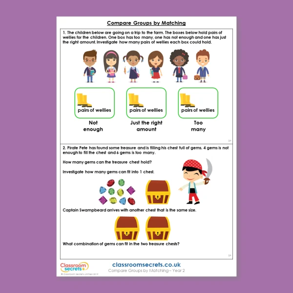 Year 1 Compare Groups by Matching Discussion Problem