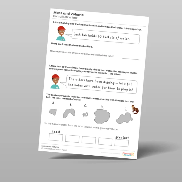 An image of the Mass and Volume Consolidation Task Resource
