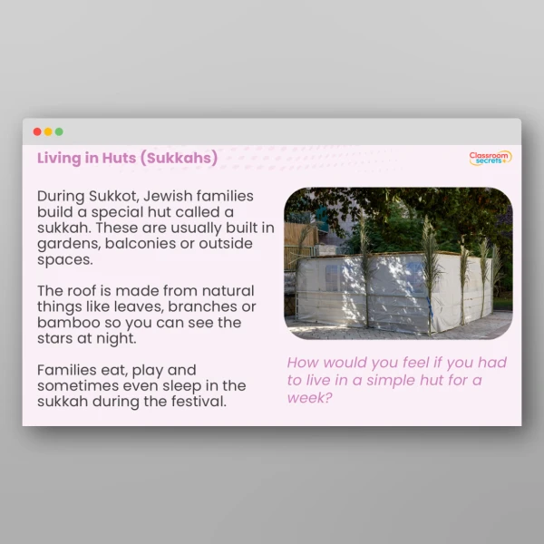 An image of the Sukkot Whole School Assembly PPT Resource