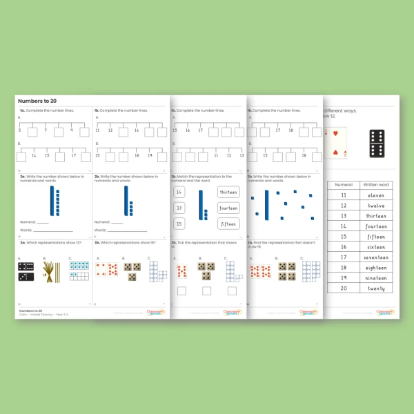Year 2 Numbers to 20 Place Value Varied Fluency