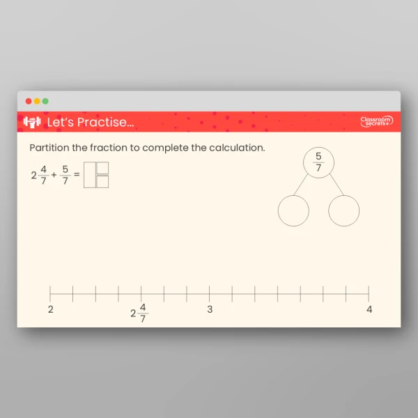 An image of the Add Fractions and Mixed Numbers Teaching PPT Resource