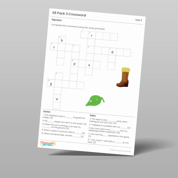 An image of the Autumn 2 Week 2 Spelling - S8 Pack 3 - Digraphs Resource