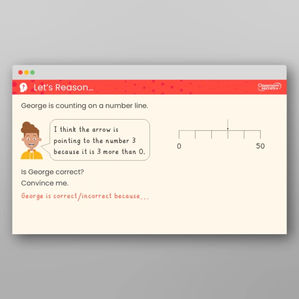 An image of the The Number Line to 50 Teaching PPT Resource