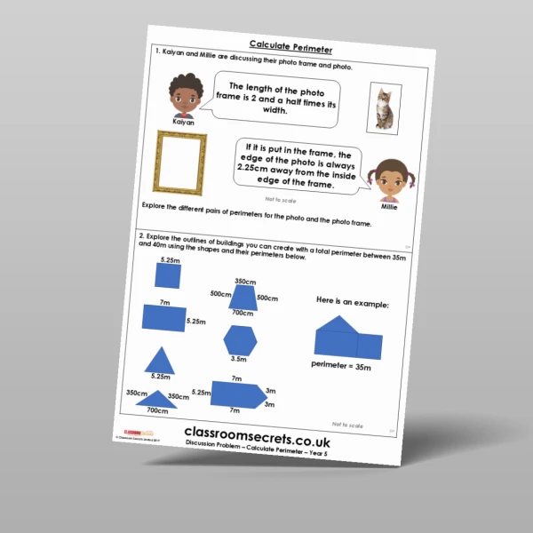 An image of the Calculate Perimeter Discussion Problem Resource