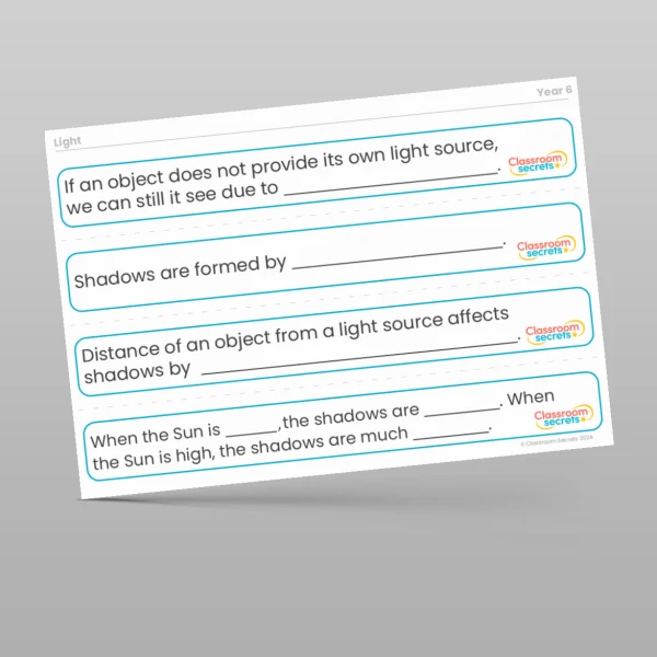 An image of the Light Stem Sentences Resource