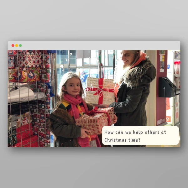 An image of the Christmas I Wonder Discussion Prompts Resource