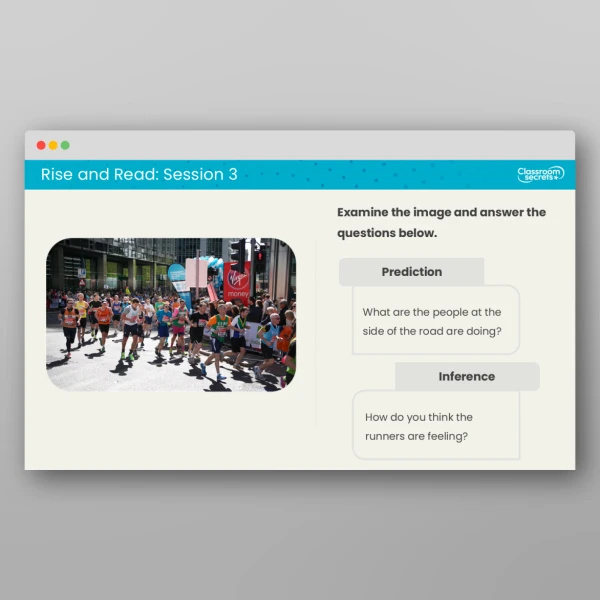 An image of the Rise and Read London Marathon Resource