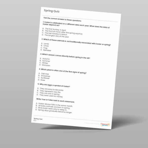 An image of the Easter and Spring Activity Pack Resource