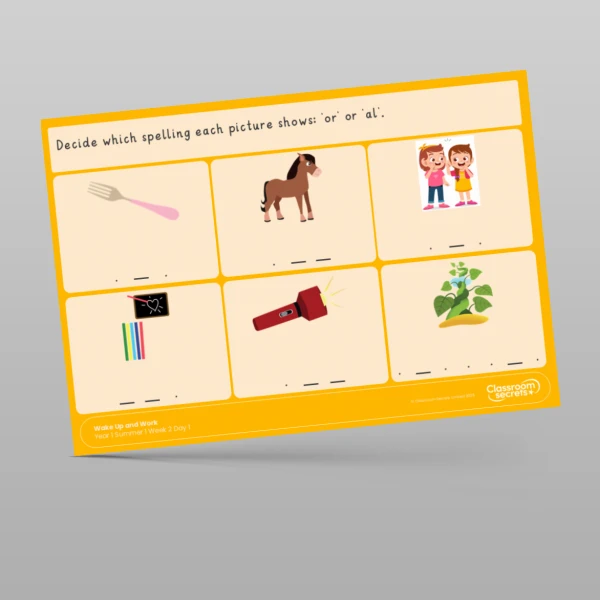 An image of the Summer 1 Week 2 Wake Up and Work Resource