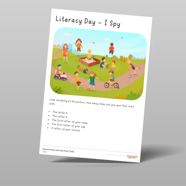 An image of the Literacy Day Activity Pack Resource