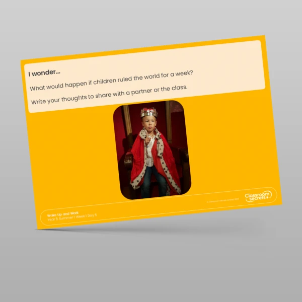 An image of the Summer 1 Week 1 Wake Up and Work Resource