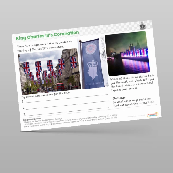 An image of the Kings and Queens What is Life Like for the Monarch Today? Worksheet Resource