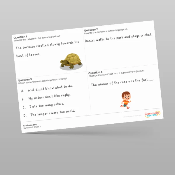 An image of the 5-Minute GPS Summer 2 Week 3 Resource
