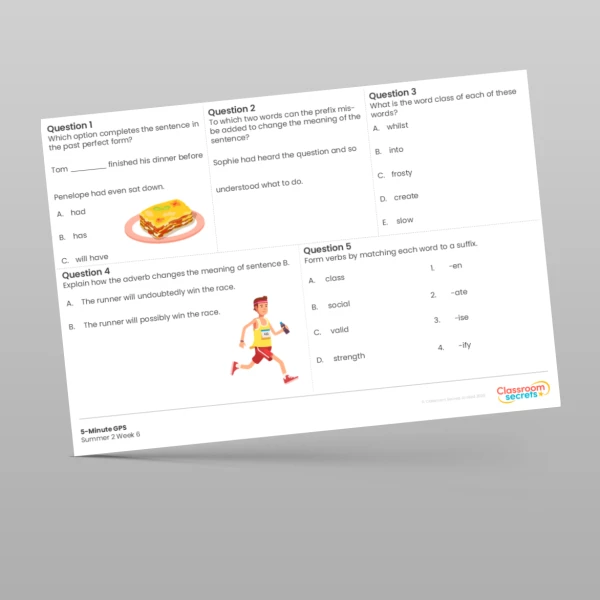 An image of the 5-Minute GPS Summer 2 Week 6 Resource