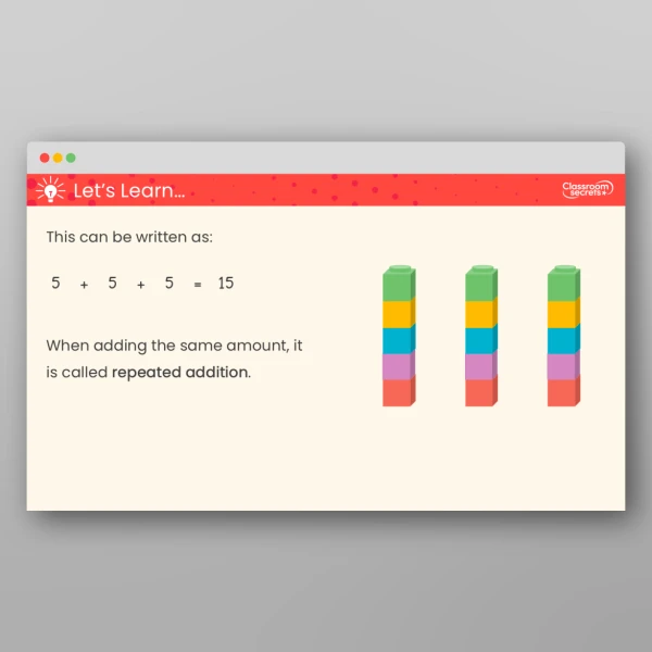 An image of the Add Equal Groups Teaching PPT Resource