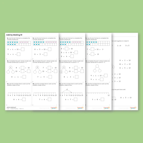 Year 2 Add by Making 10 Addition and Subtraction Varied Fluency