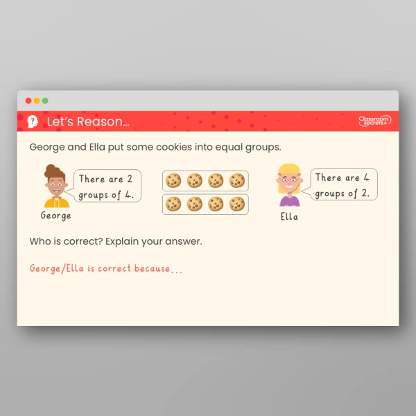 An image of the Free Recognise Equal Groups Teaching PPT Resource