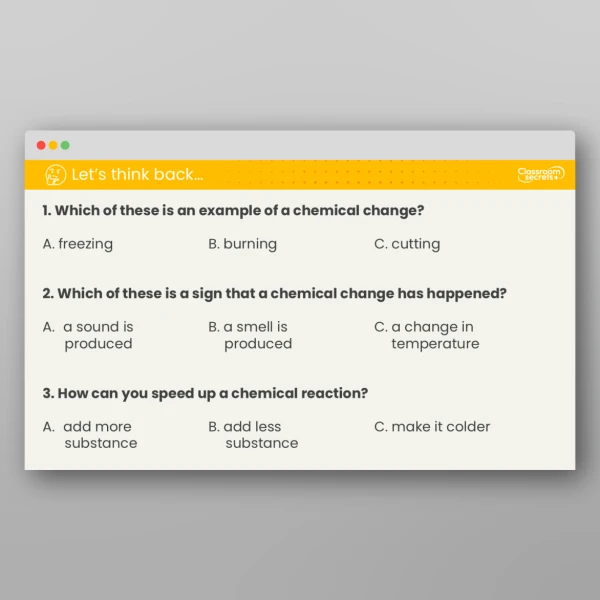An image of the Lesson 6: What Happens When Substances Change? Investigation Resource