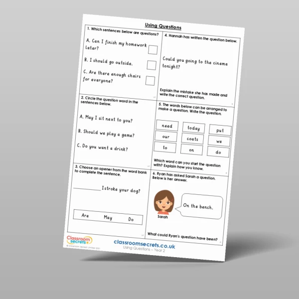 An image of the Using Questions Mixed Activity Resource