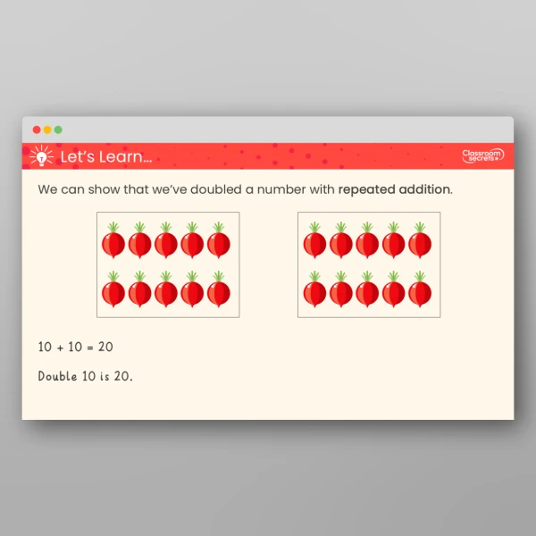 An image of the Make Doubles Teaching PPT Resource