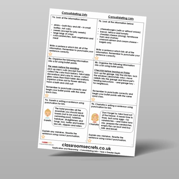 An image of the Consolidating Lists Application and Reasoning Resource