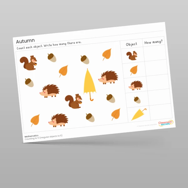 An image of the Autumn Maths Activities Resource