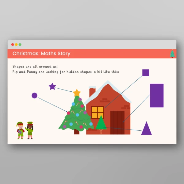 An image of the Christmas Maths Story Resource