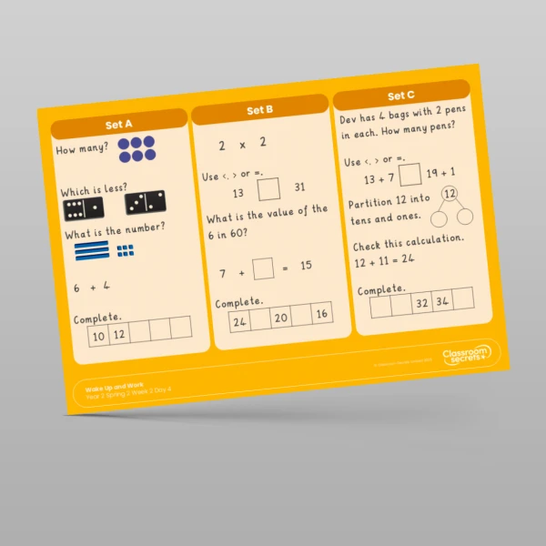 An image of the Spring 2 Week 2 Wake Up and Work Resource