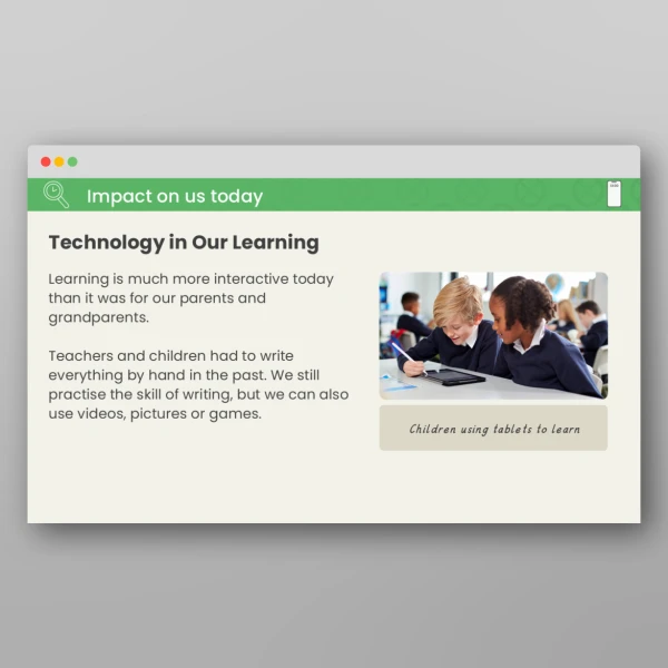 An image of the Lesson 5: How Has Technology Changed How We Learn? PPT Resource