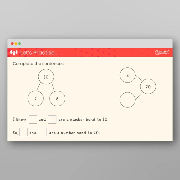 An image of the Find and Make Number Bonds to 20 Teaching PPT Resource