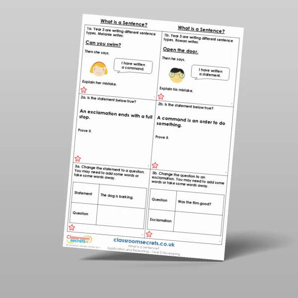 An image of the What is a Sentence? Application and Reasoning Resource