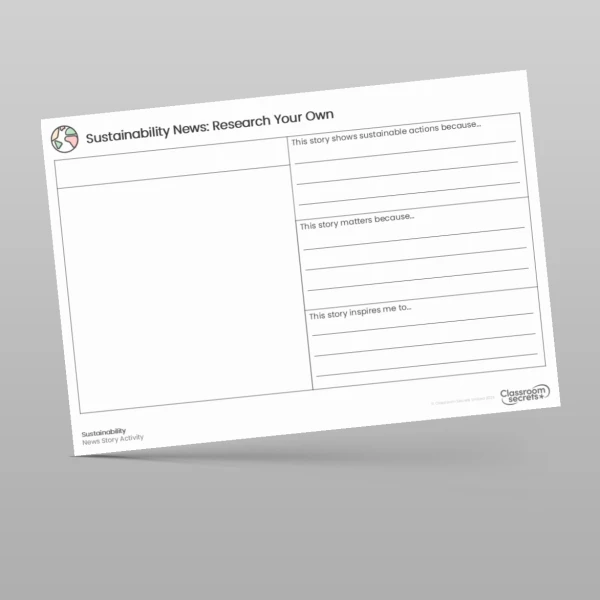 An image of the Sustainable News Activity Resource
