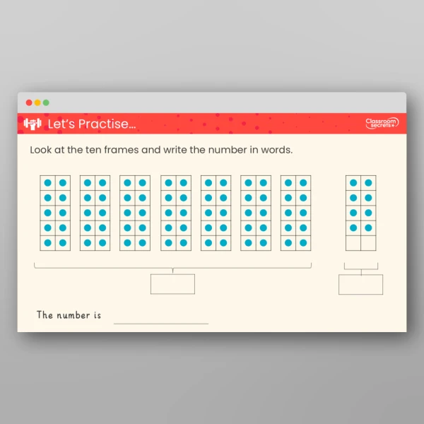 An image of the Write Numbers to 100 in Words Teaching PPT Resource