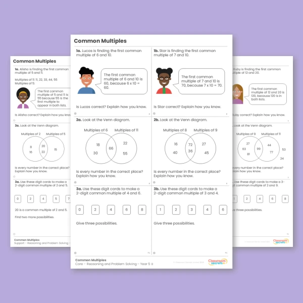 Year 5 Common Multiples Multiplication and Division A Reasoning and Problem Solving