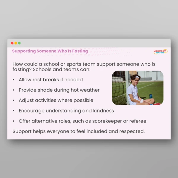 An image of the Fasting in Sport Teaching PPT Resource