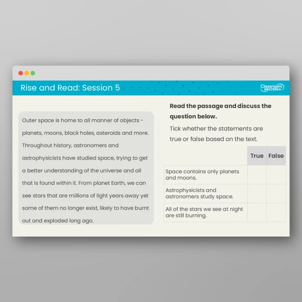 An image of the Rise and Read Set 5 Resource