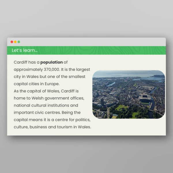 An image of the All About Cardiff Geography PPT Resource