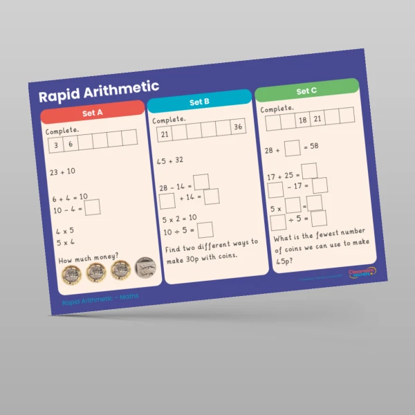 An image of the Spring 2 Week 6 Rapid Arithmetic Resource