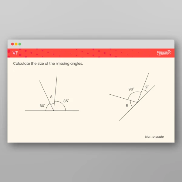 An image of the Angles on a Straight Line Tutor PPT Resource