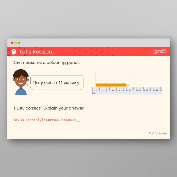 An image of the Measure Length in Centimetres Teaching PPT Resource