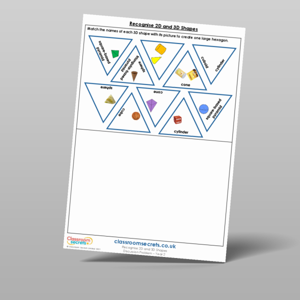 Year 2 Recognise 2d And 3d Shapes Discussion Problem 3 Resource ...